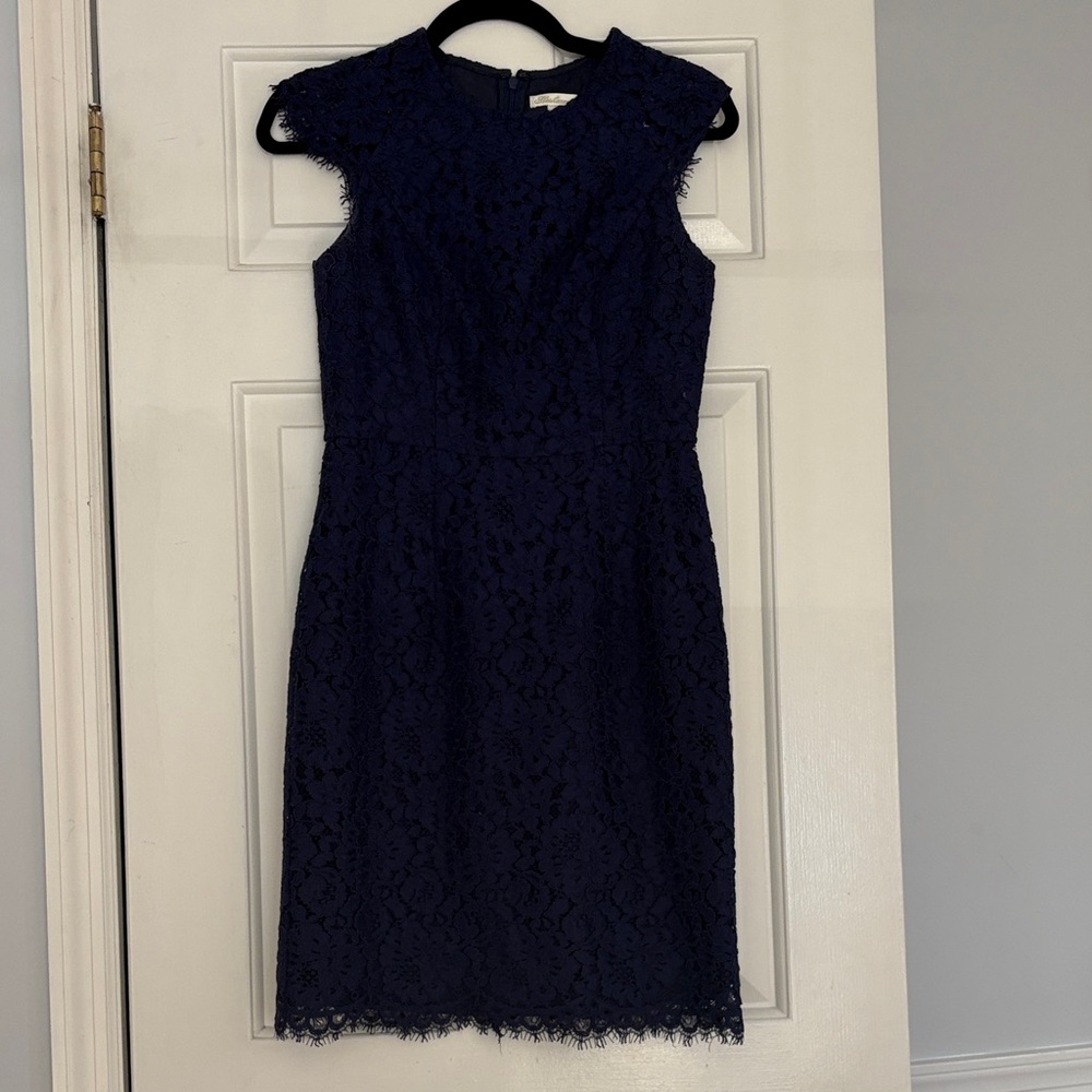 Shoshonna navy lace dress